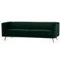 Voir la diapositive 6 : Rendez vous déco Canapé 3 places en velours vert foncé - Gatsby