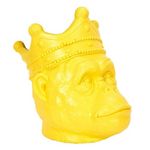 Paris Prix Statuette Porte Plante  Tête Orang Outan  38cm Jaune