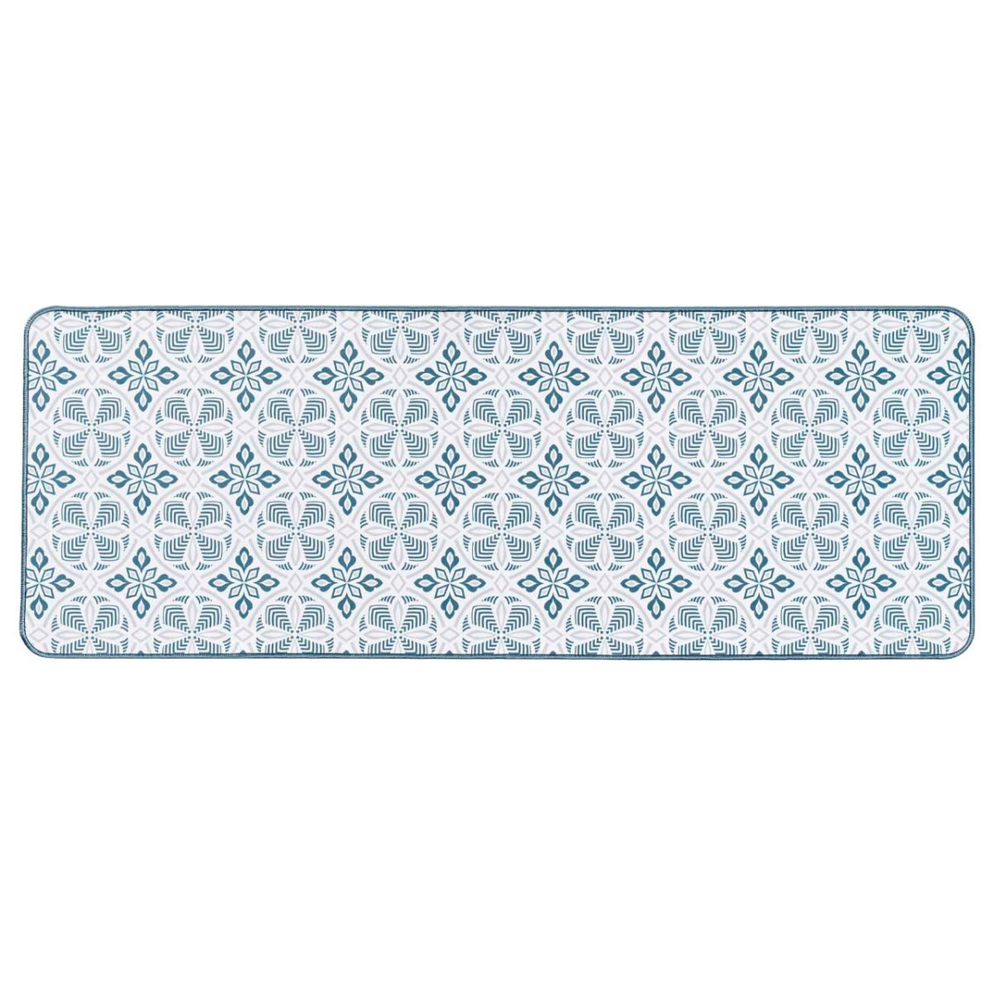 Voir la diapositive 1 : Douceur d'Intérieur Tapis déco imprimé  joan  45x120cm bleu