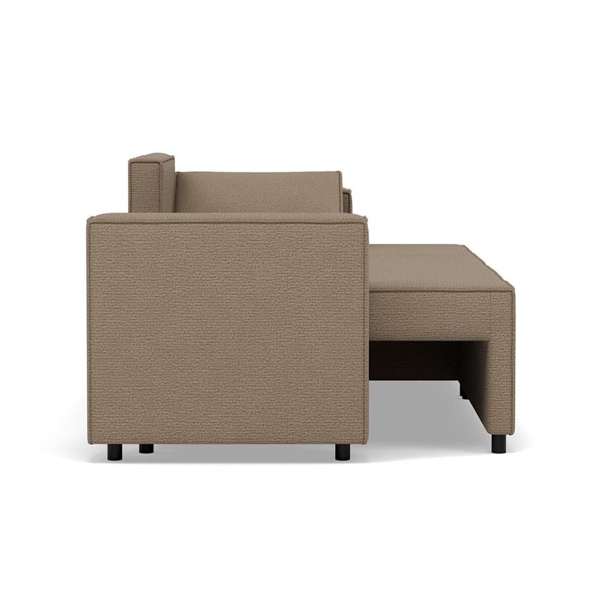 BEST MOBILIER Jonas - canapé d'angle réversible 4 places convertible avec coffre en tissu texturé