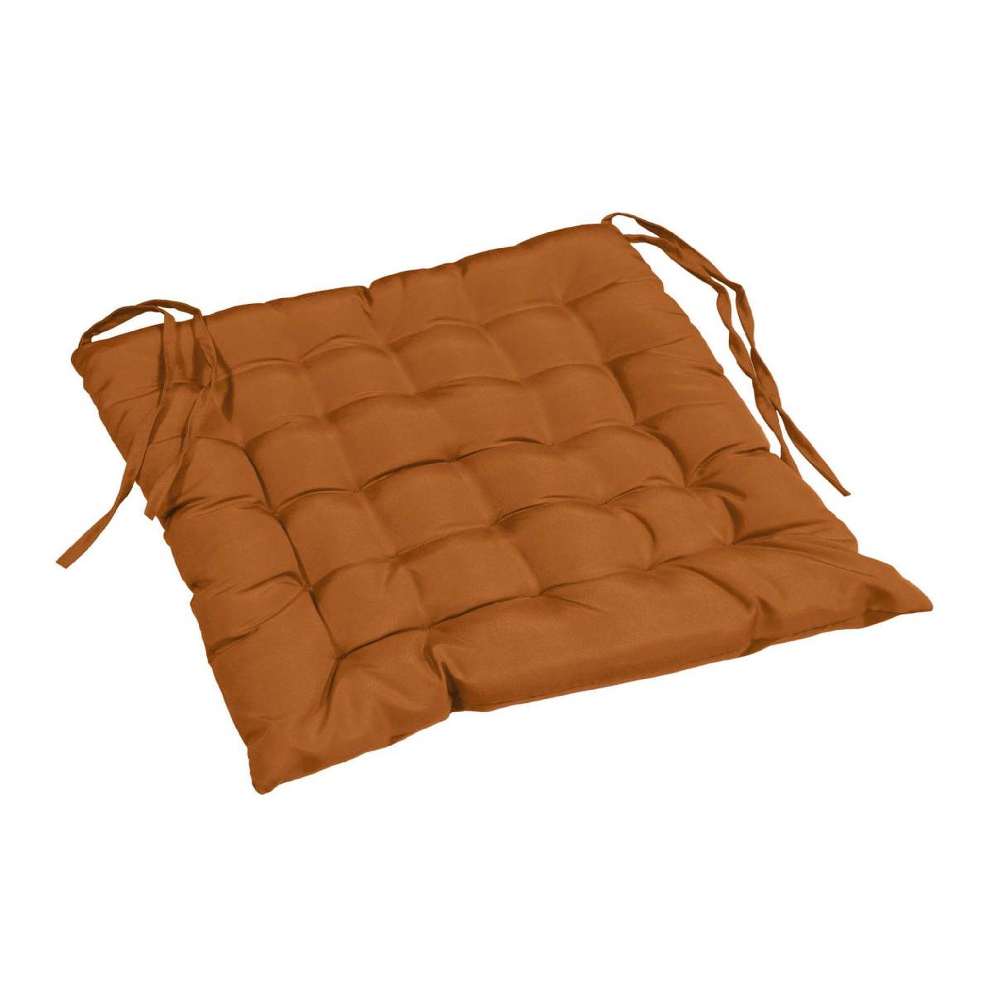 Voir la diapositive 2 : Douceur d'Intérieur Galette de chaise matelassée  essentiel  40x40cm camel