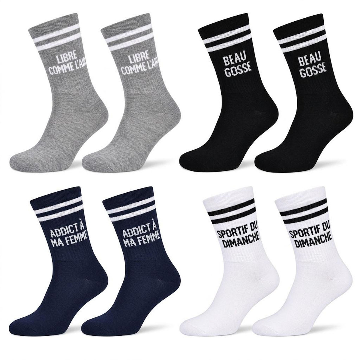 OZABI OZABI Chaussettes Homme Message Humoristiques Pack de 8 Paires