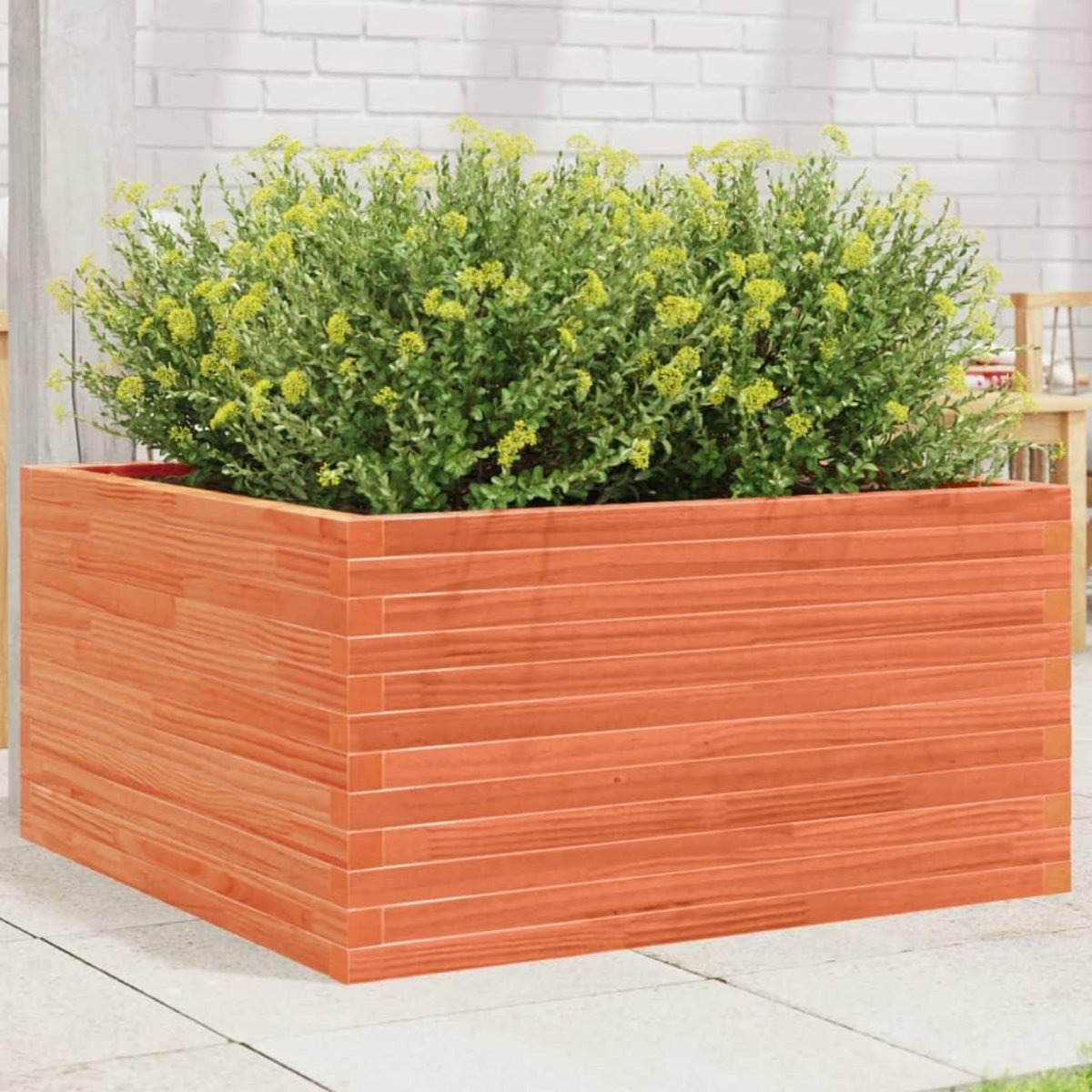 VIDAXL Jardiniere cire marron 90x90x46 cm bois de pin massif