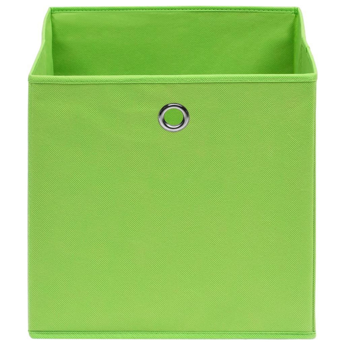 VIDAXL Boîtes de rangement 10 pcs Vert 32x32x32 cm Tissu