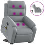 Voir la diapositive 2 : VIDAXL Fauteuil inclinable de massage electrique Gris clair Tissu