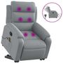 Voir la diapositive 2 : VIDAXL Fauteuil inclinable de massage electrique Gris clair Tissu
