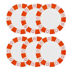 SECRET DE GOURMET Lot de 6 Assiettes Plates  Chachapop  26cm Multicolore