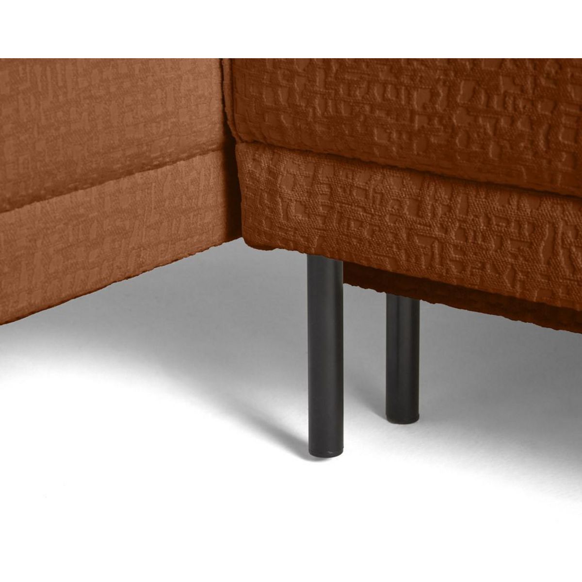 LISA DESIGN Charlie - canapé panoramique en u 7 places - convertible avec coffre - en tissu velours relief