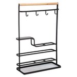 Organisateur de cuisine en fer BLACK WOOD