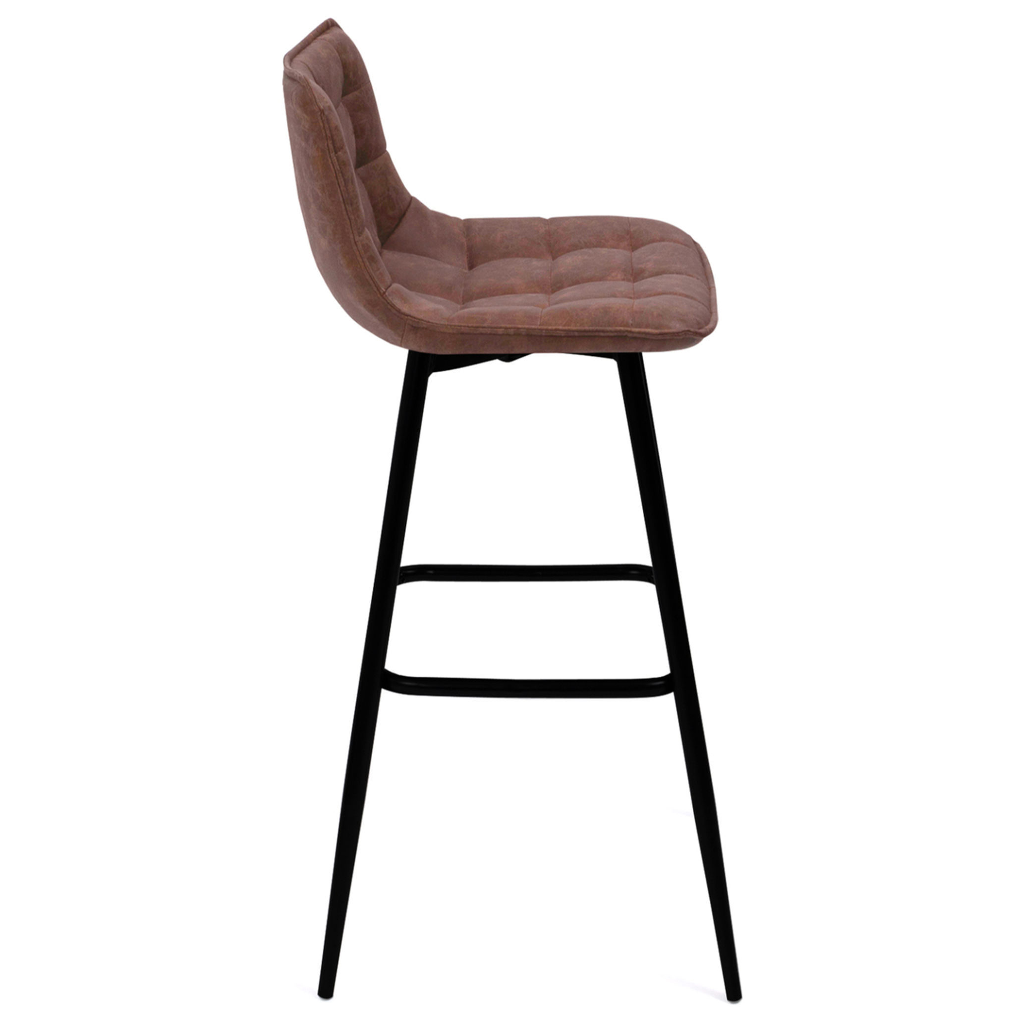 Voir la diapositive 5 : ID MARKET Lot de 4 tabourets de bar mady marron vintage