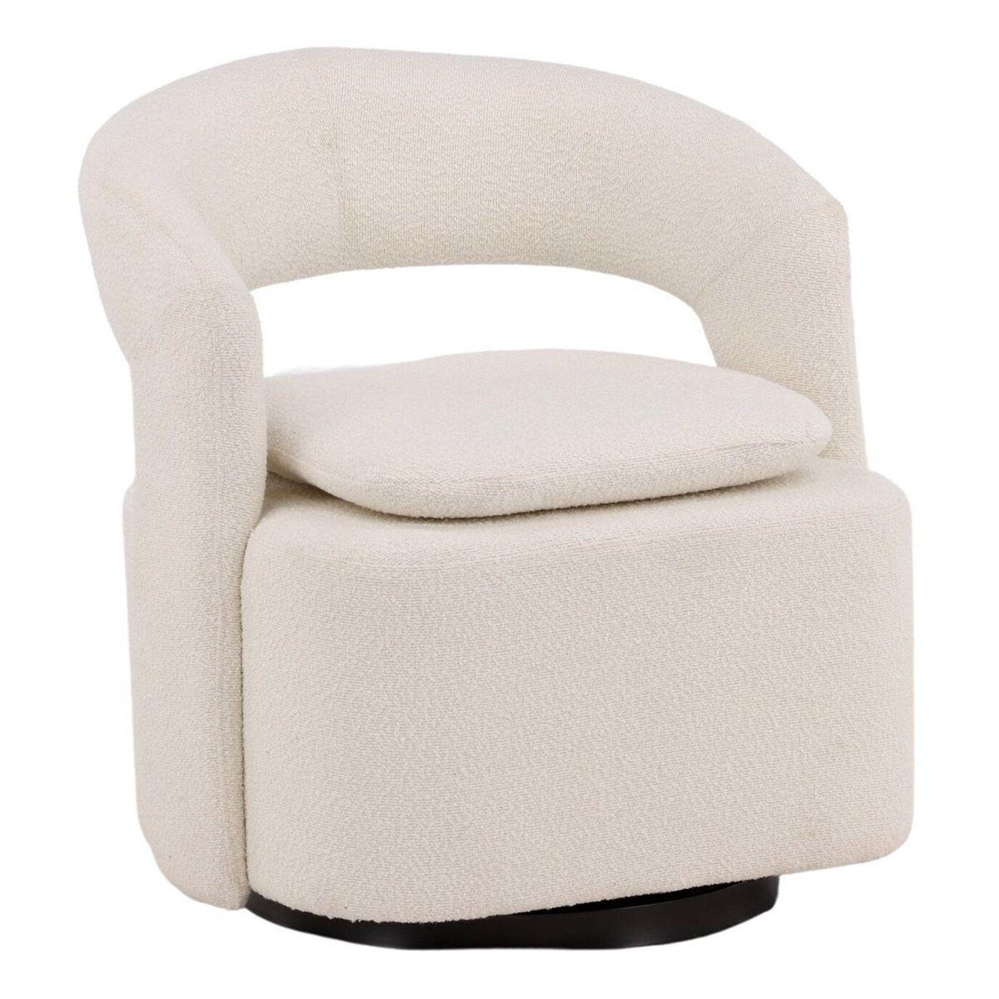 Paris Prix Fauteuil design bouclette  laurel  71cm blanc