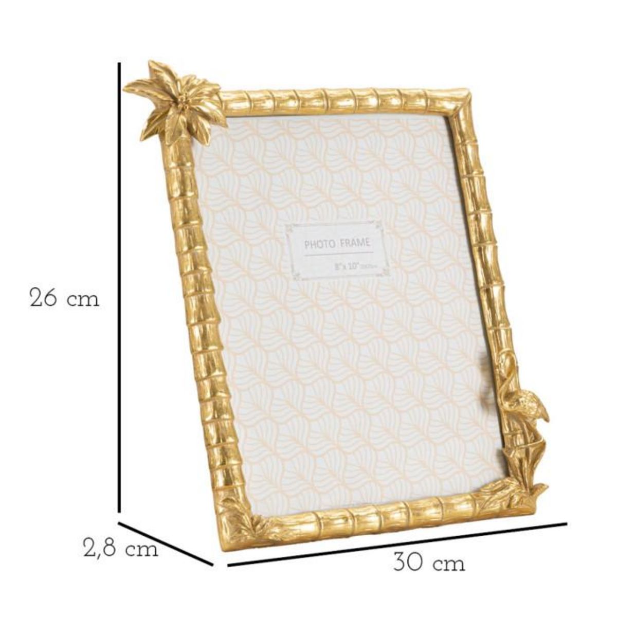 Paris Prix Cadre Photo Déco Palmier  Flamant Rose  20x25cm Or