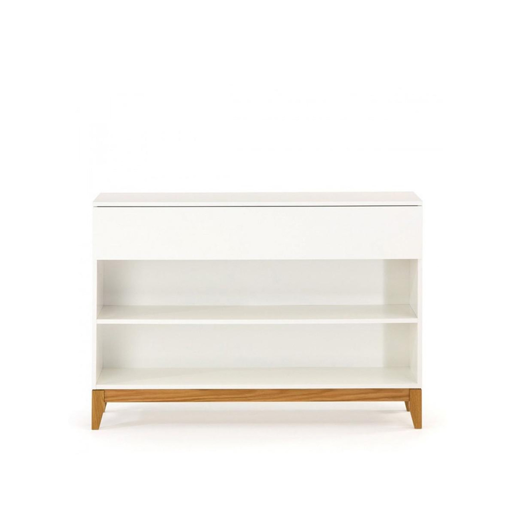 Voir la diapositive 2 : Paris Prix Console 2 niches & 1 tiroir  blanco  120cm blanc