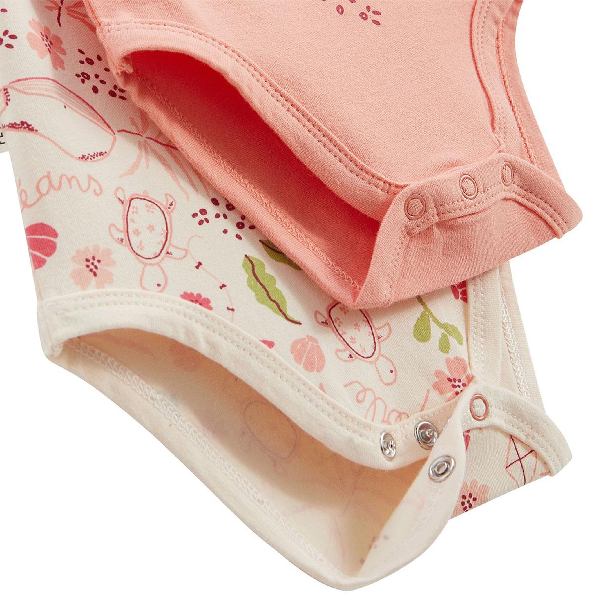 Voir la diapositive 2 : Petit Béguin Lot de 2 bodies bébé manches courtes Santa Giulia