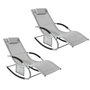 Voir la diapositive 1 : SOBUY SoBuy - Lot de 2 chaises à bascule pour jardin - Moderne - OGS28X2
