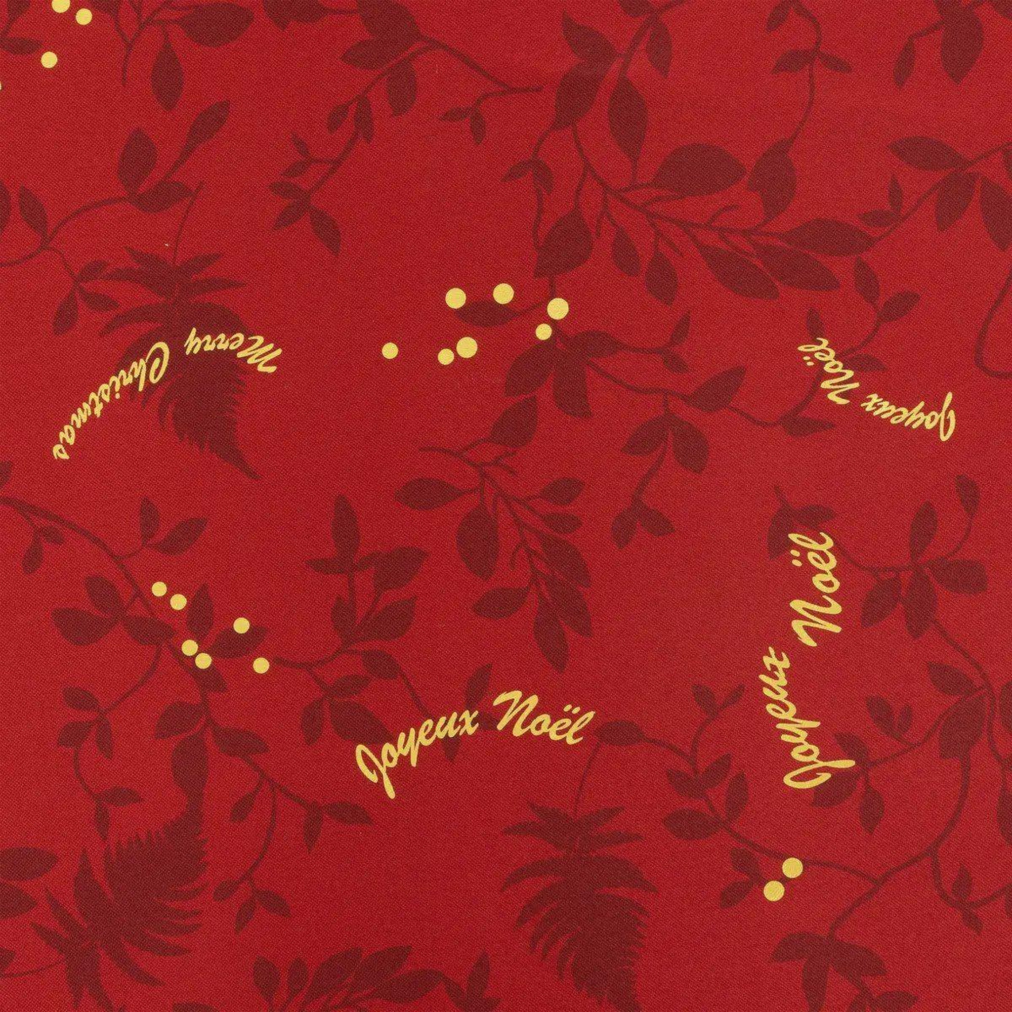 Voir la diapositive 2 : ATMOSPHERA Nappe antitache ronde  maison des couleurs  180cm rouge