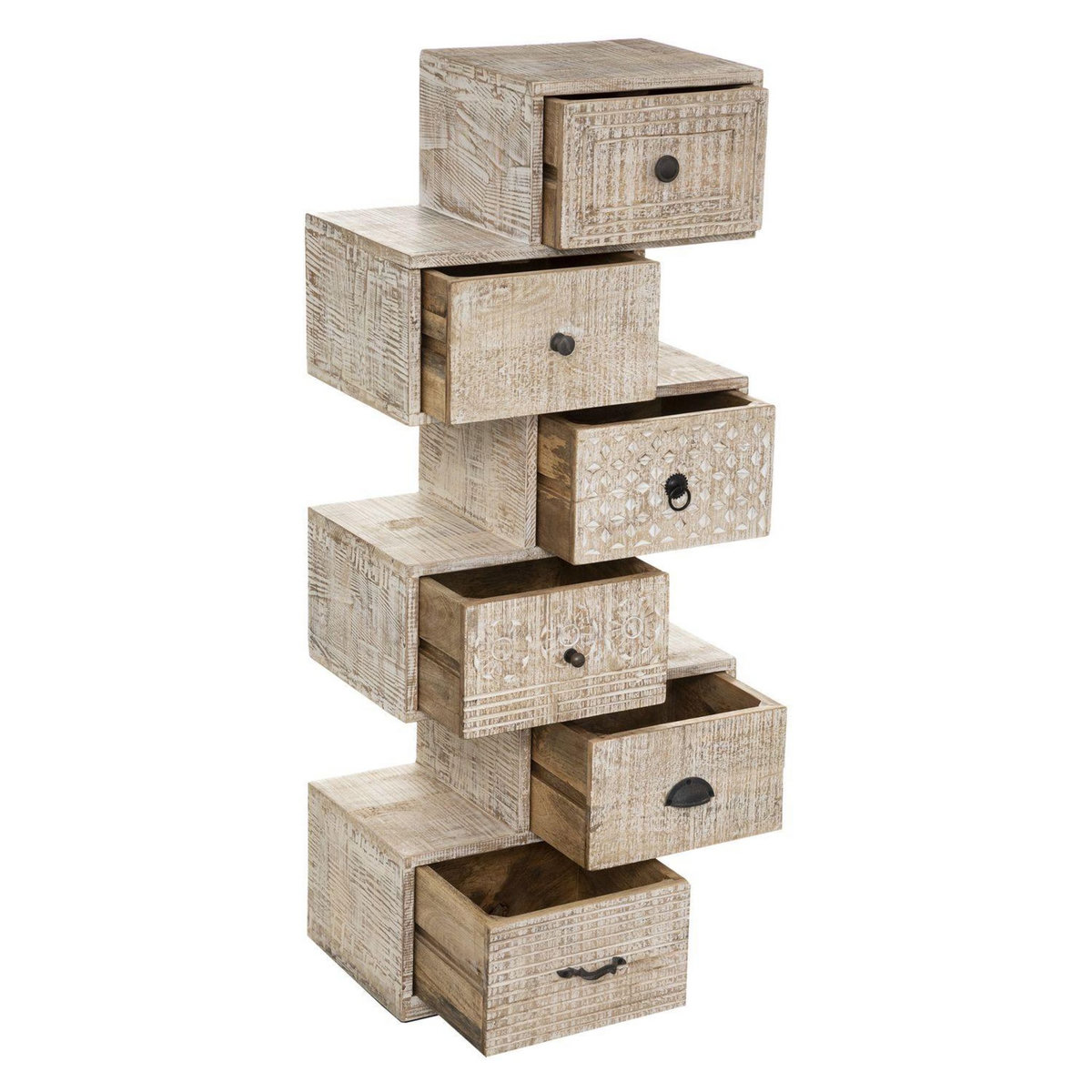 ATMOSPHERA Chiffonnier 6 tiroirs Ajay - Beige et noir