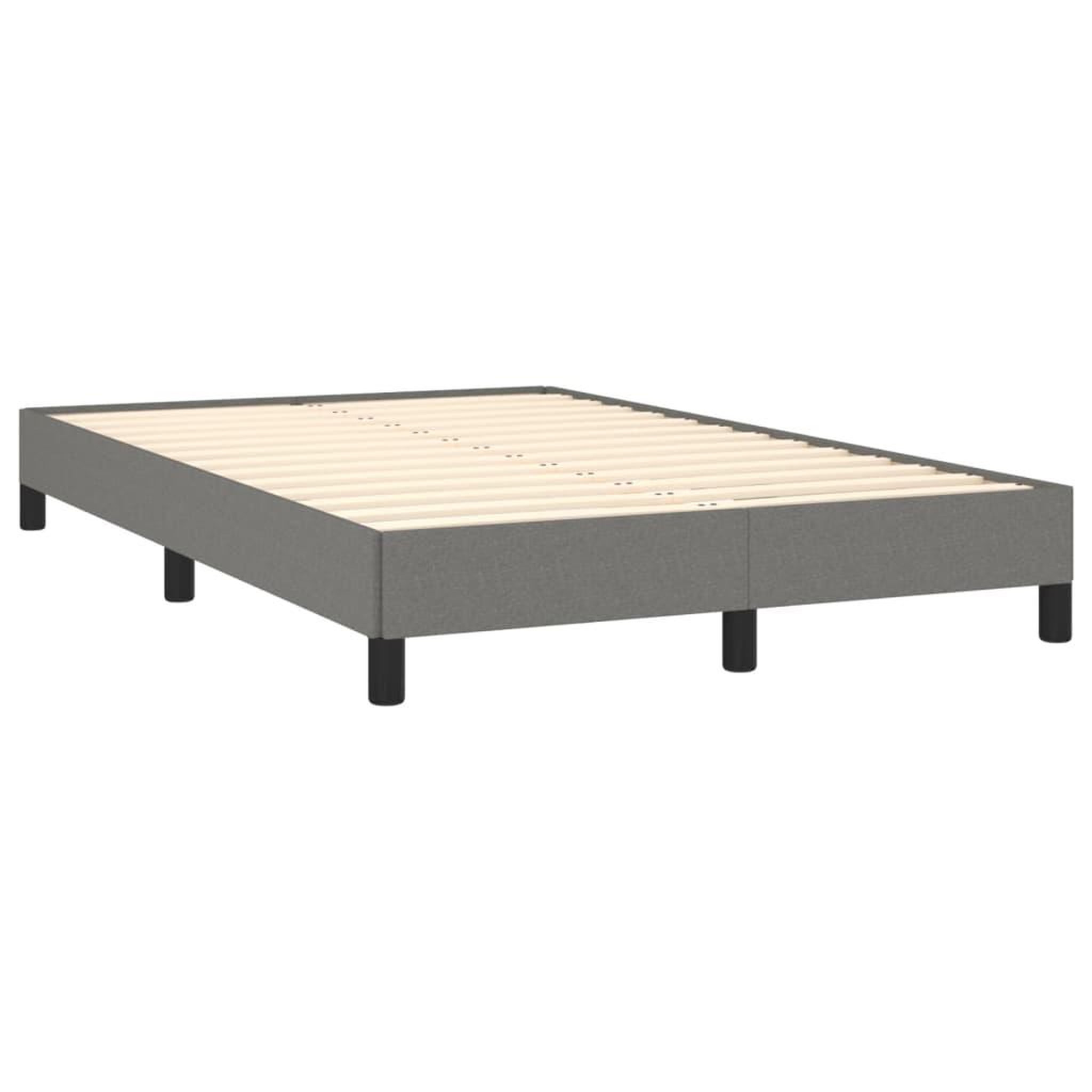 Voir la diapositive 3 : VIDAXL Cadre de lit sans matelas gris fonce 120x190 cm tissu