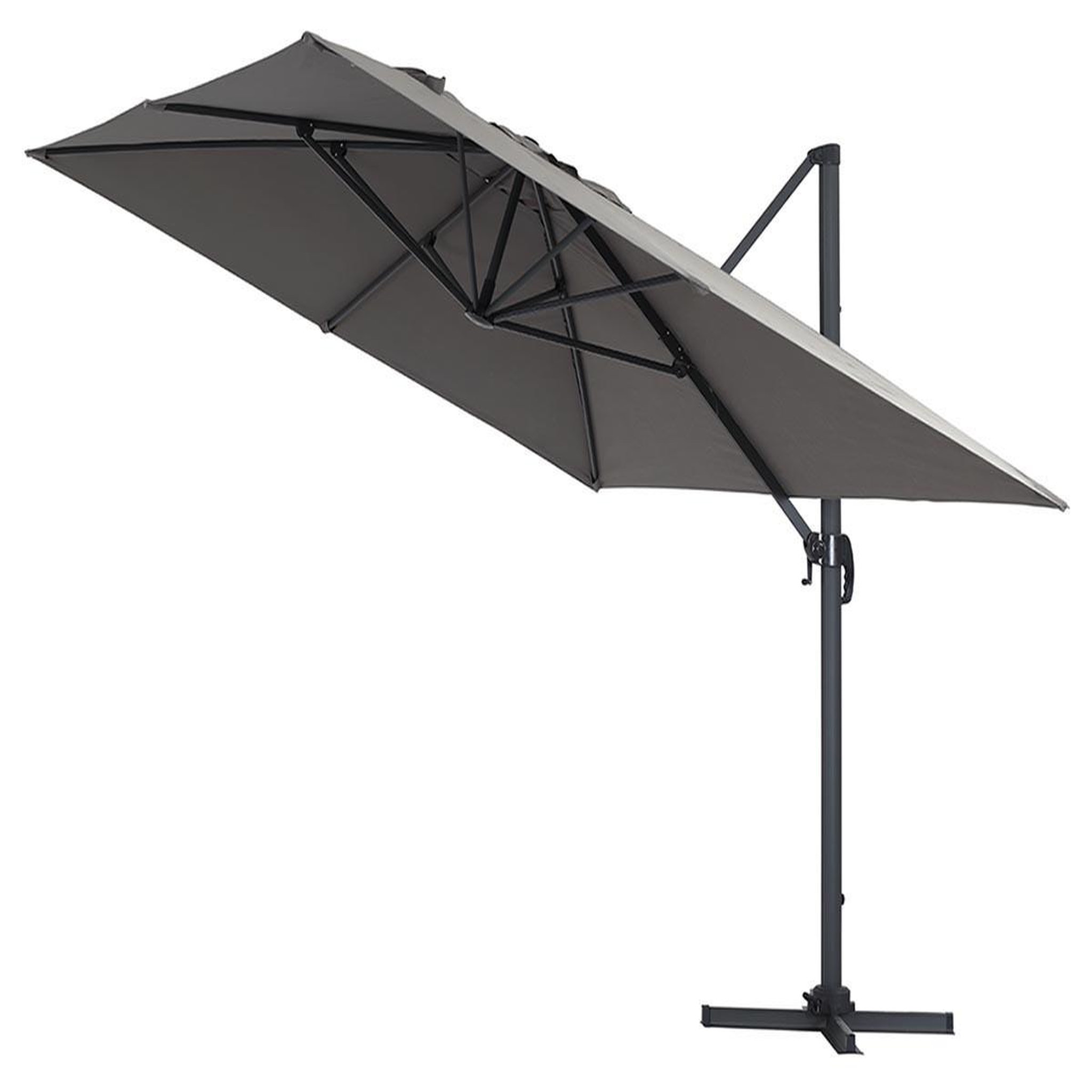 Voir la diapositive 2 : Habitat et Jardin Parasol déporté  sun 4  - 3 x 4 m - gris