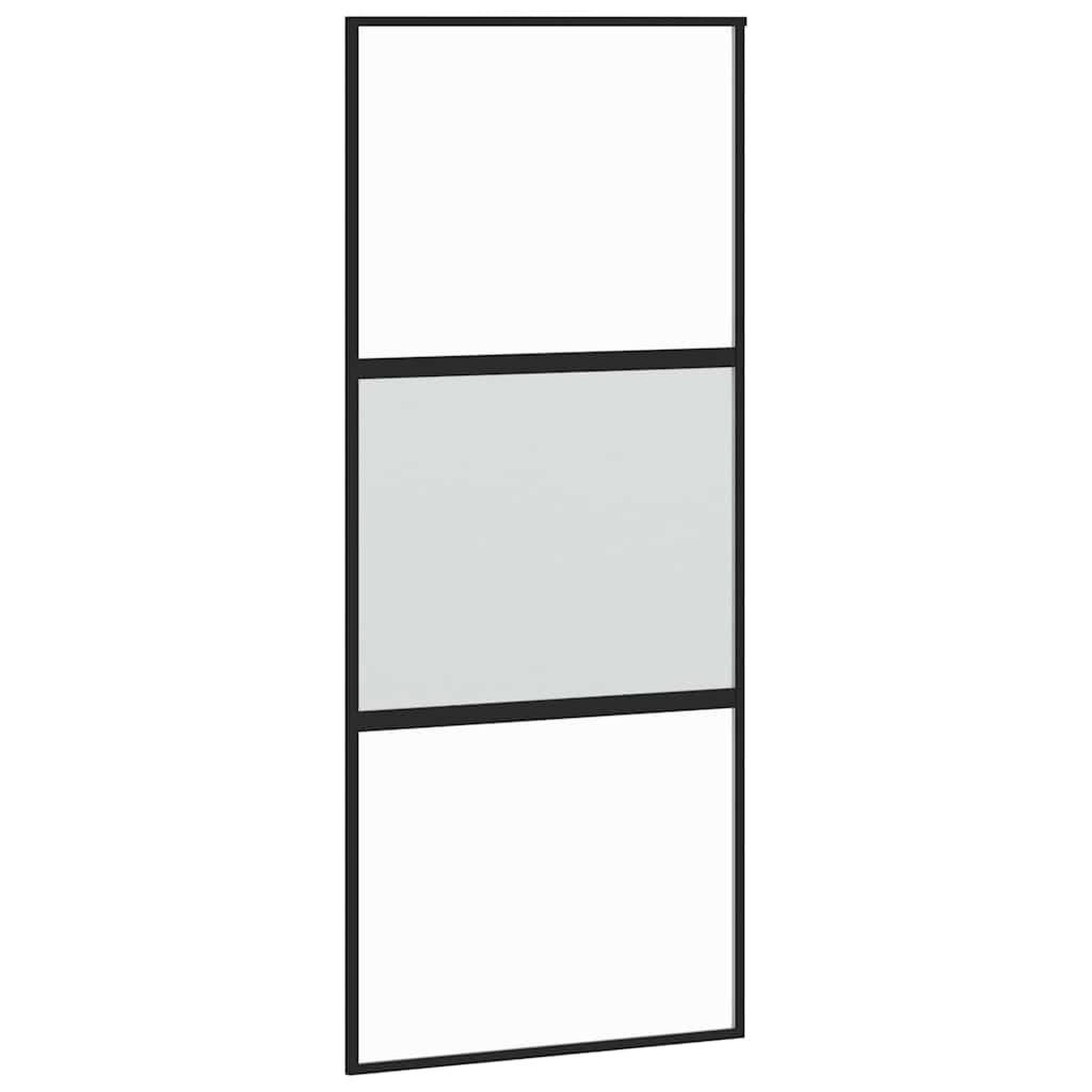 Voir la diapositive 5 : VIDAXL Porte coulissante avec kit de quincaillerie noir 90x205 cm