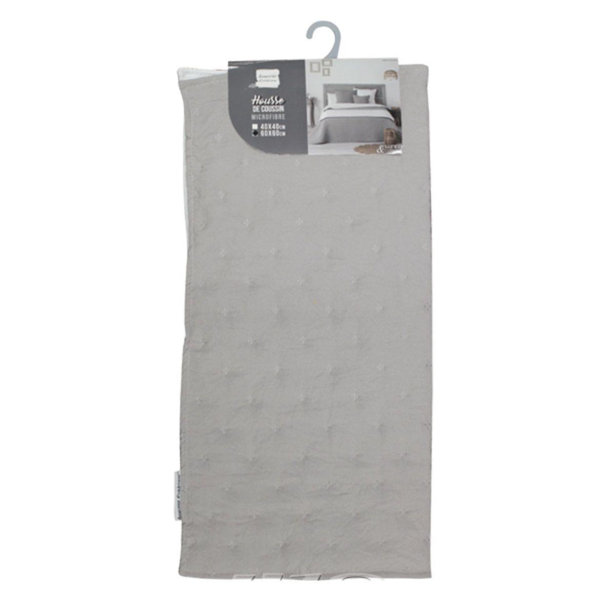 Voir la diapositive 4 : Douceur d'Intérieur Housse de coussin  mellow  60x60cm gris & blanc