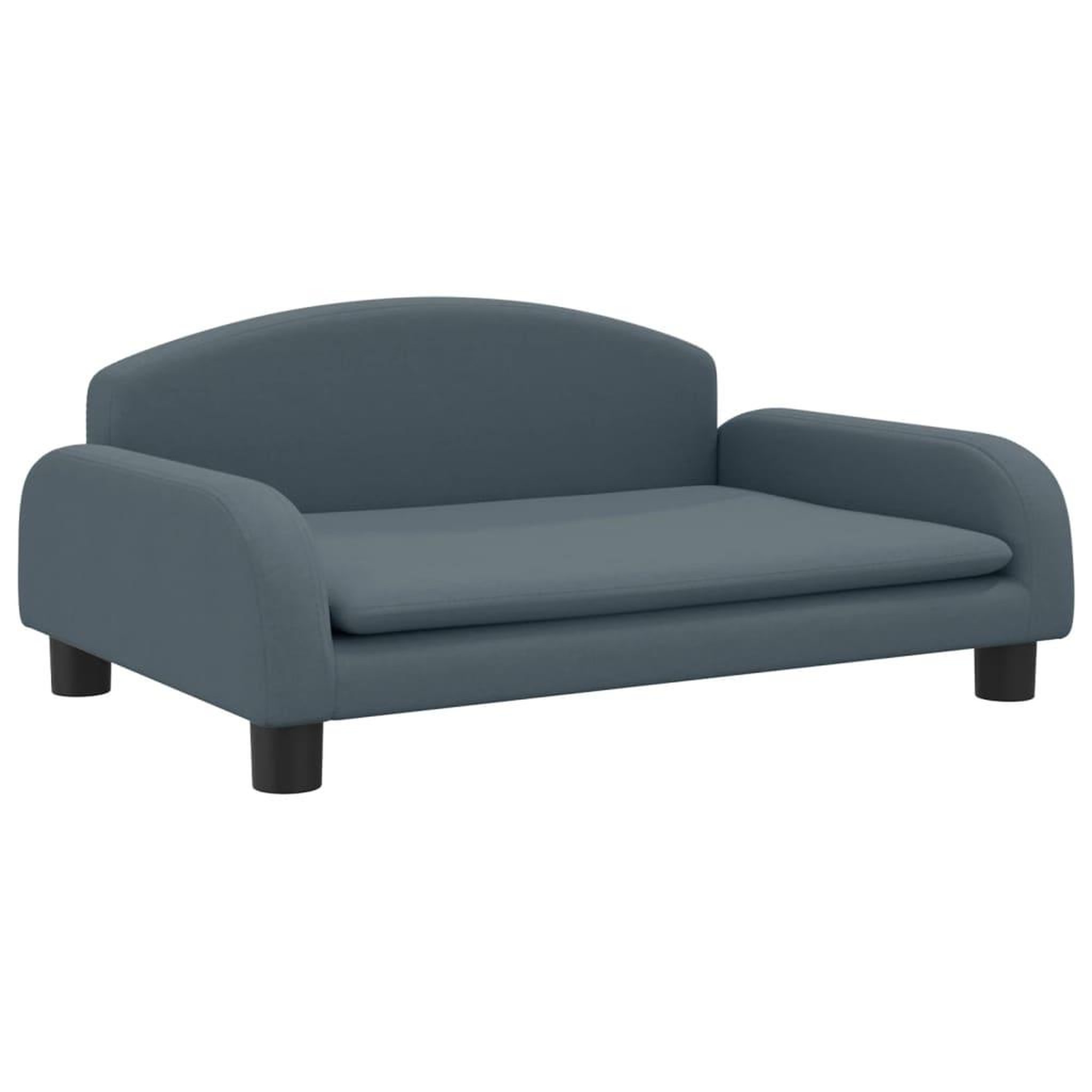 Voir la diapositive 2 : VIDAXL Canape pour enfants gris fonce 70x45x30 cm tissu