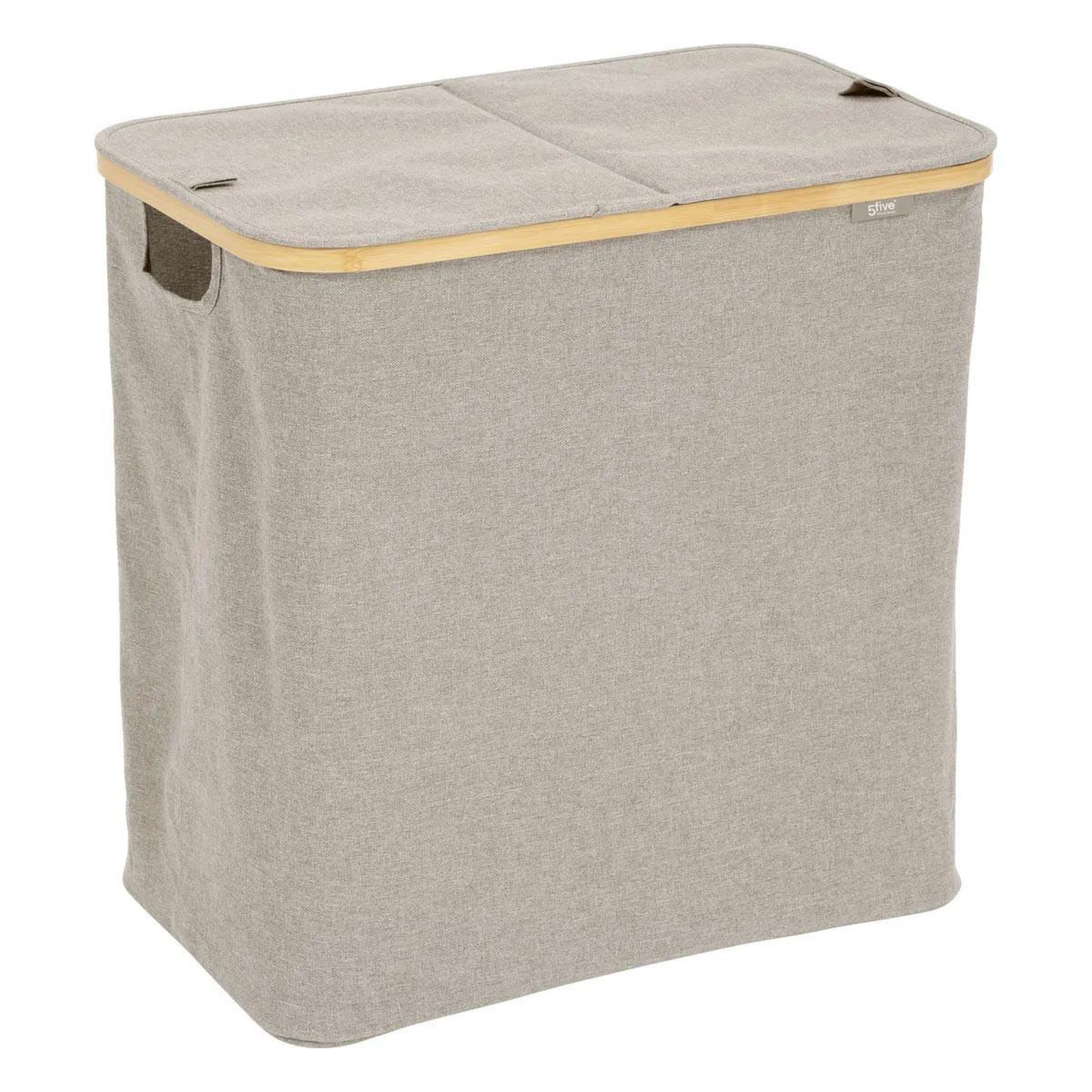 FIVE Panier à linge double  tidy  80l beige