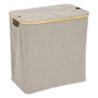 Voir la diapositive 1 : FIVE Panier à Linge Double  Tidy  80L Beige