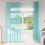 VIDAXL Rideaux en voile avec boucles 2 pcs turquoise 140x245 cm