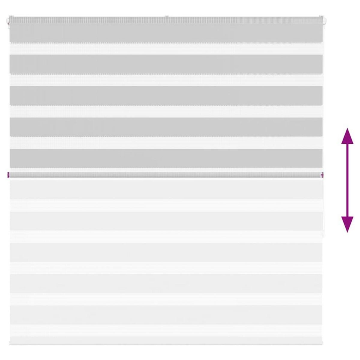 VIDAXL Store zebre gris clair largeur du tissu 135,9 cm polyester