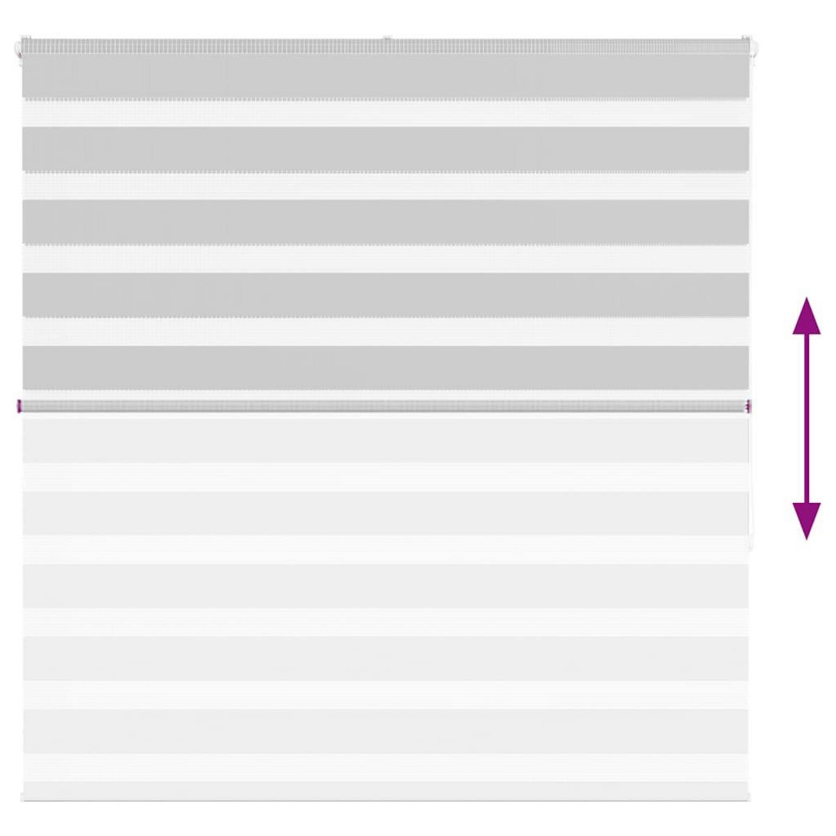 VIDAXL Store zebre gris clair largeur du tissu 135,9 cm polyester