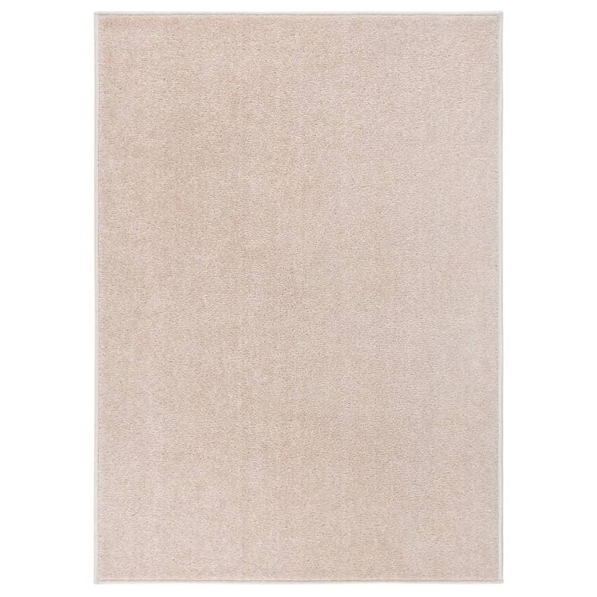 VIDAXL Tapis a poils courts 140x200 cm Beige fonce