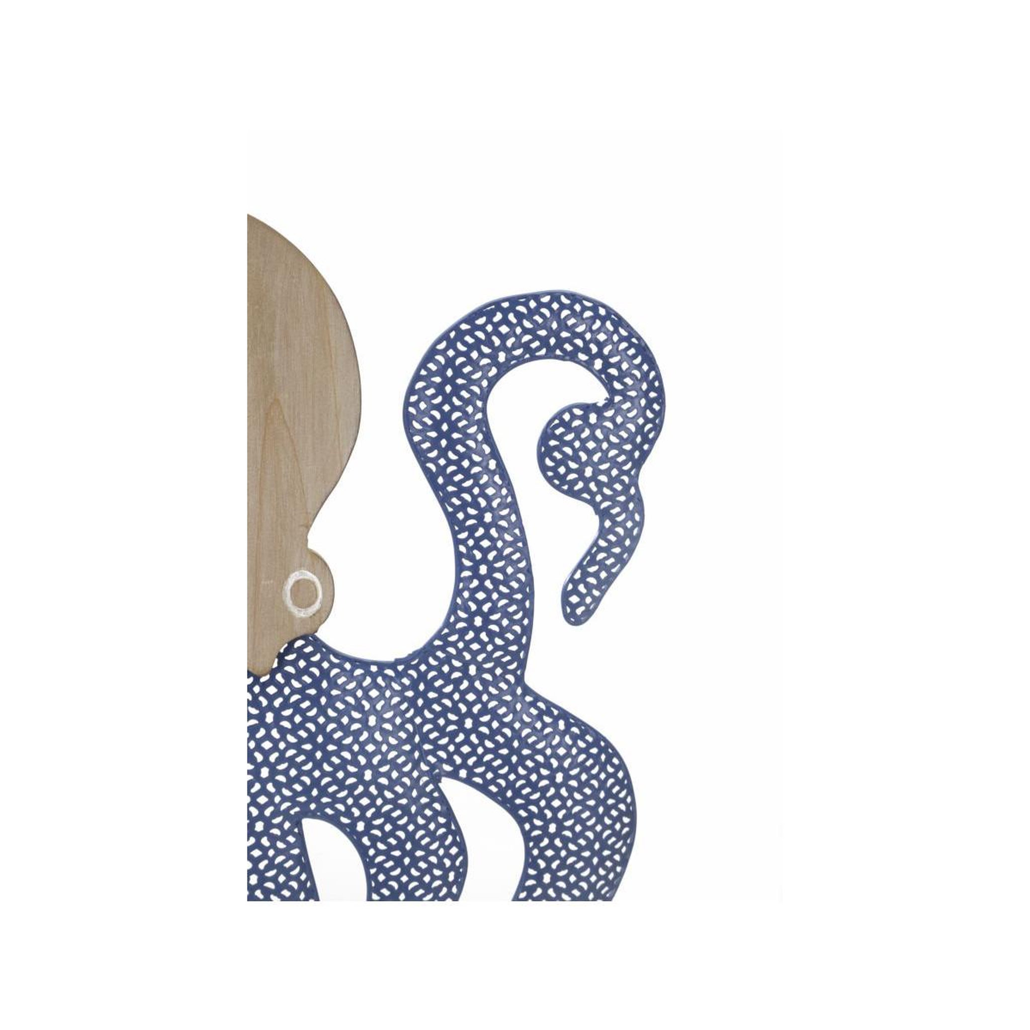 Voir la diapositive 4 : Paris Prix Décoration murale en métal  pieuvre  57cm naturel & bleu