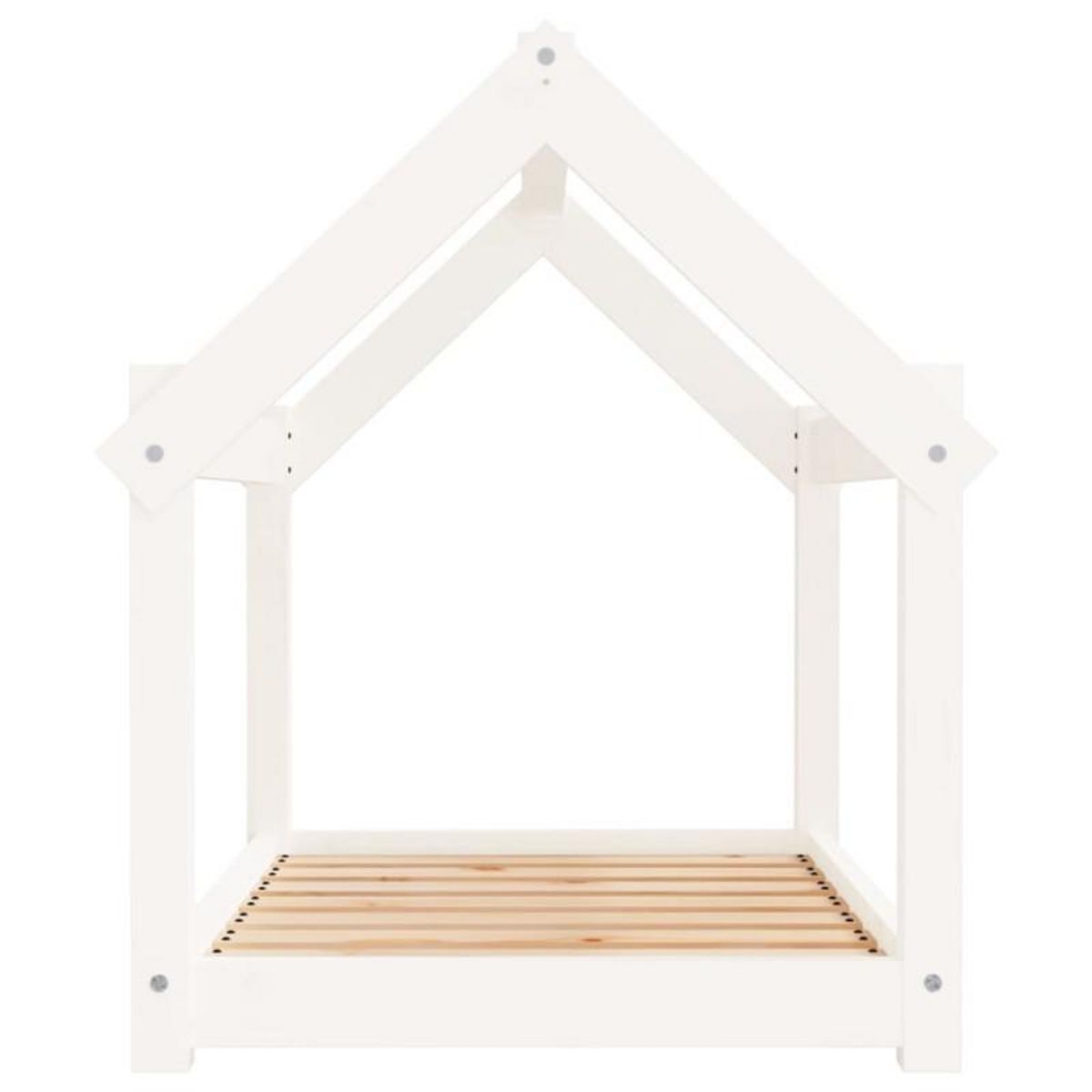 VIDAXL Lit pour chien Blanc 81x60x70 cm Bois de pin solide