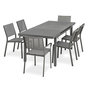 Voir la diapositive 1 : Paris Prix Ensemble Table de Jardin Extensible & 6 Assises  Dania & Stockholm  160-210cm Anthracite