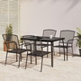 Voir la diapositive 1 : VIDAXL Ensemble a manger de jardin 5 pcs anthracite acier