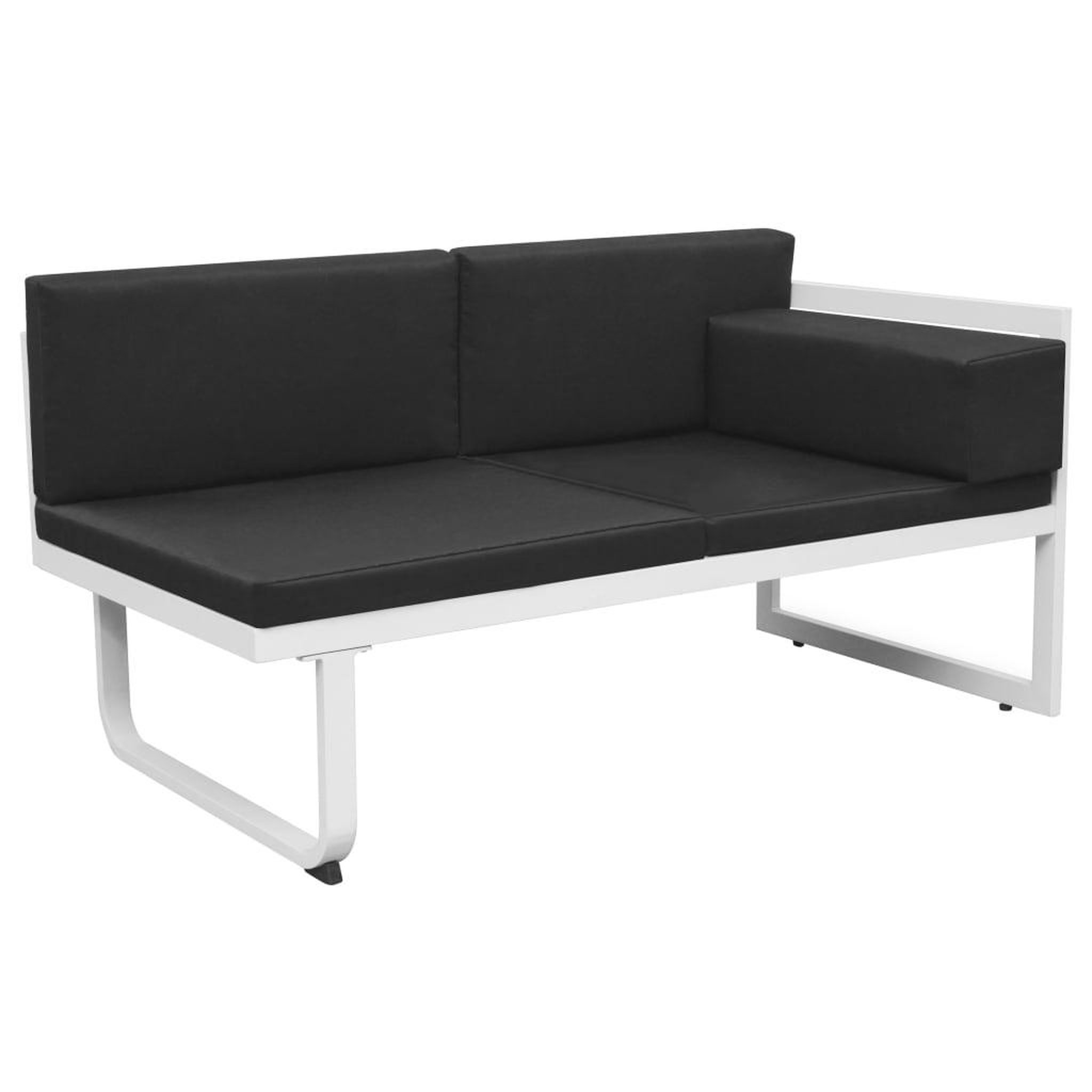 Voir la diapositive 5 : VIDAXL Salon de jardin 5 pcs textilene aluminium noir
