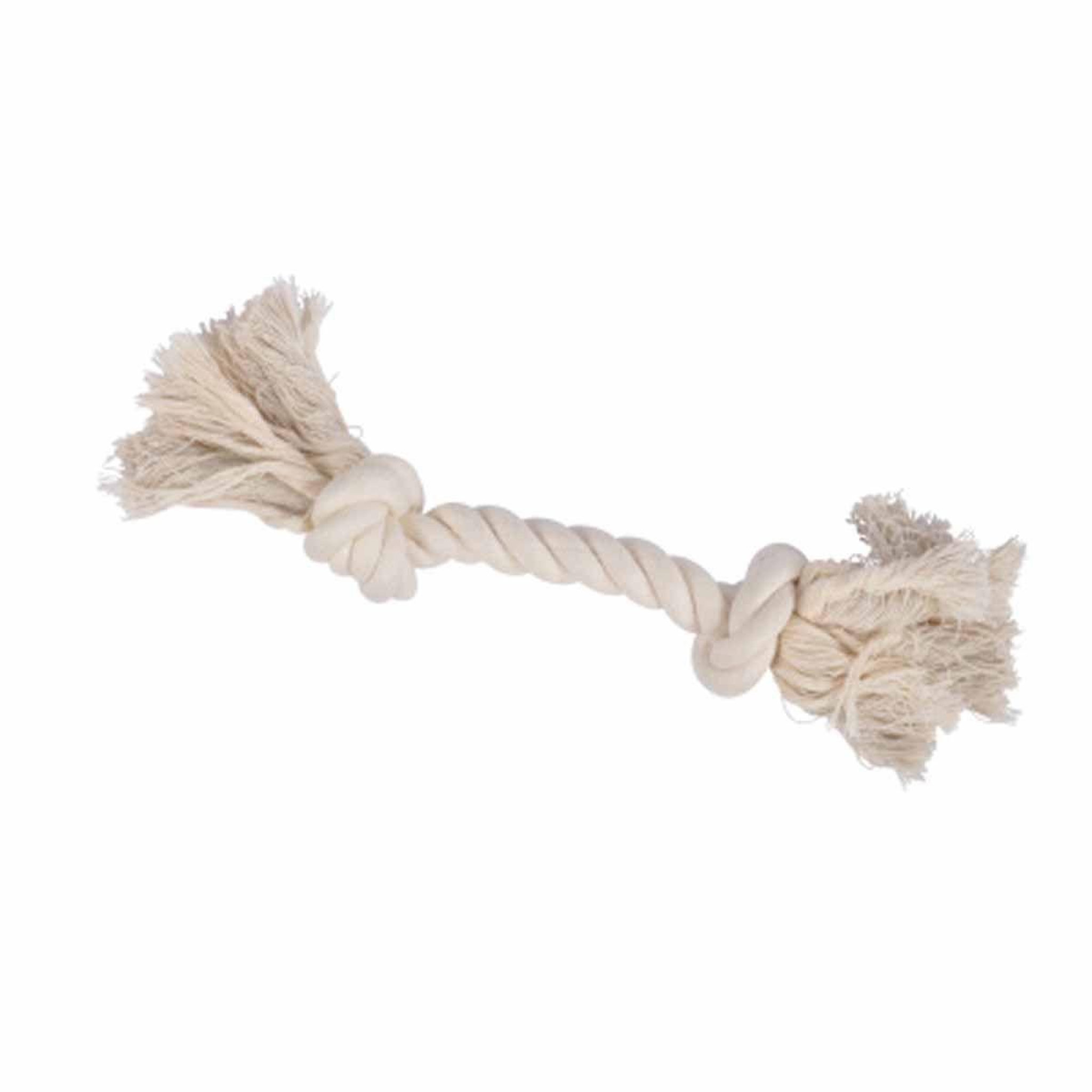 HOMEA Jouet à corde pour chien  slow life  28cm écru