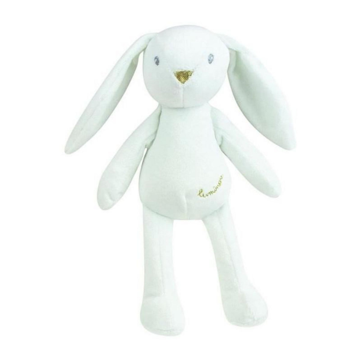 JEMINI JEMINI Luminou Lapin blanc Peluche lumineuse naturelle fonctionne sans pile+/- 20 cm