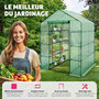 Voir la diapositive 4 : tectake Serre de jardin souple 3,6 m³ avec 16 étagères vert