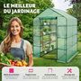 Voir la diapositive 4 : tectake Serre de jardin souple 3,6 m³ avec 16 étagères vert