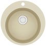 Voir la diapositive 2 : VIDAXL Evier de cuisine Granit Seul lavabo Rond Beige