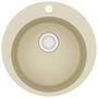 Voir la diapositive 2 : VIDAXL Evier de cuisine Granit Seul lavabo Rond Beige