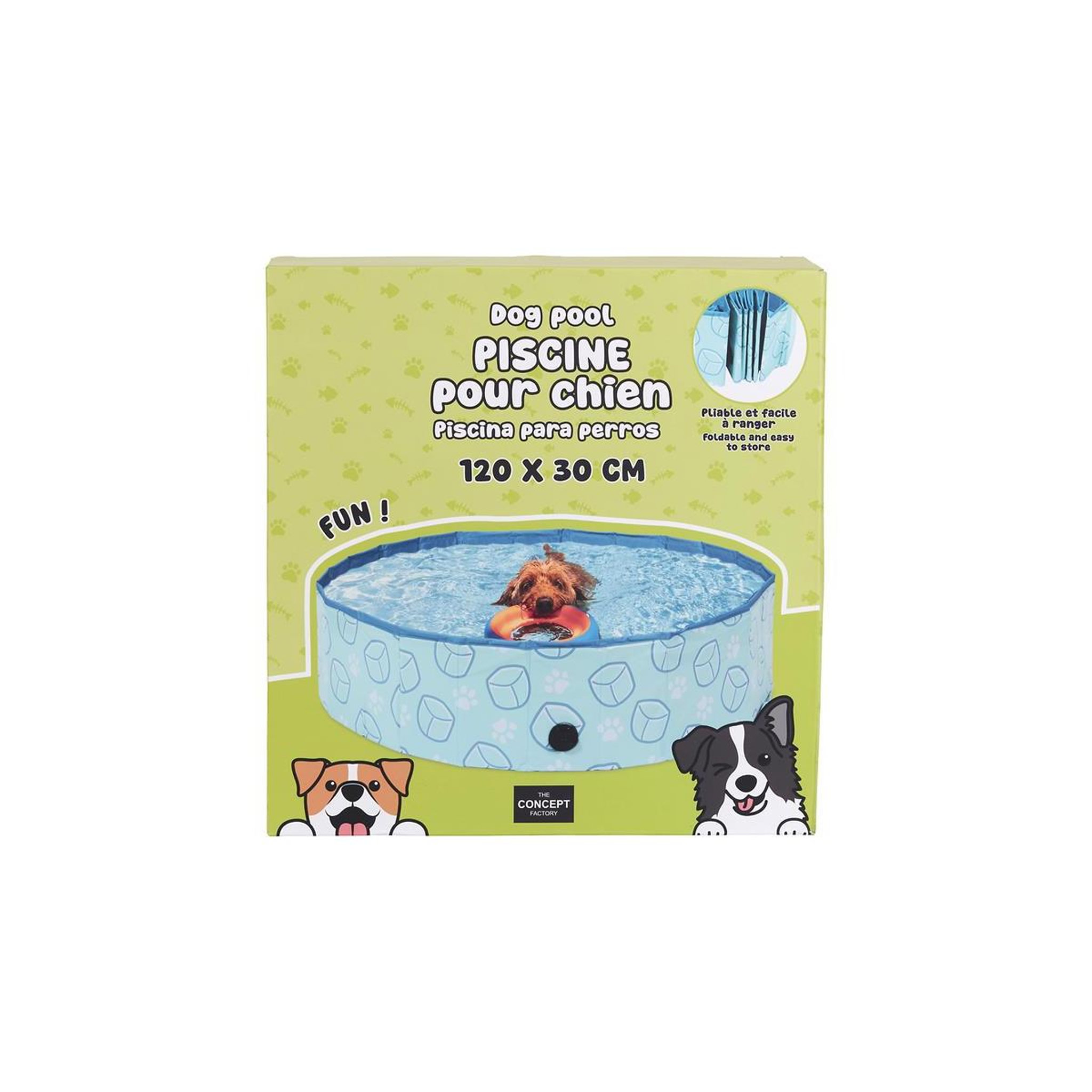 Voir la diapositive 5 : The concept Factory Piscine pour chien  splash  120cm bleu