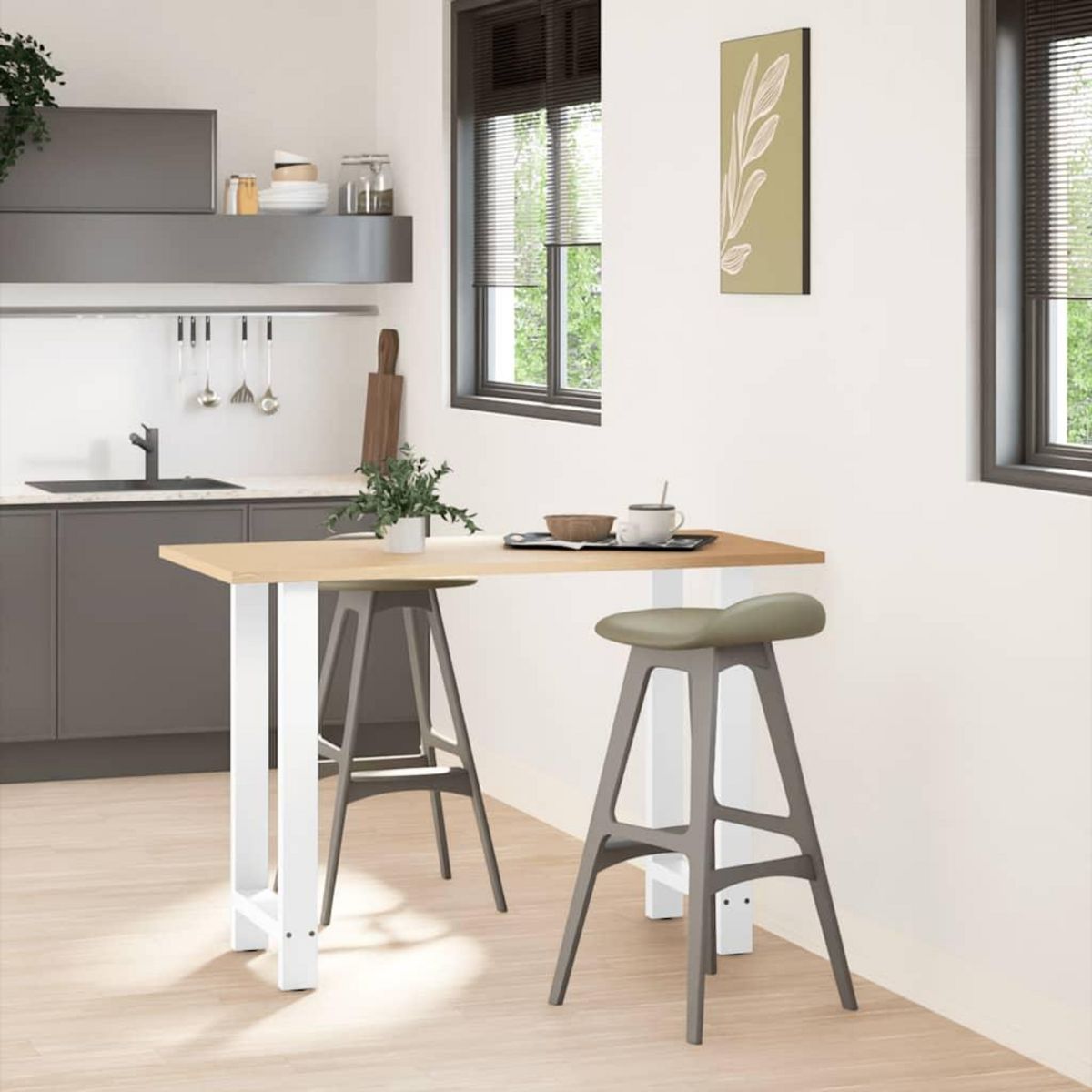 VIDAXL Pieds de table basse blanc 2 pcs 50x(90-91) cm acier