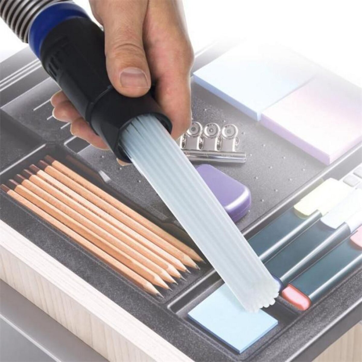 Paris Prix Embout d'Aspirateur  Multi-Tubes Flexibles  28cm Noir