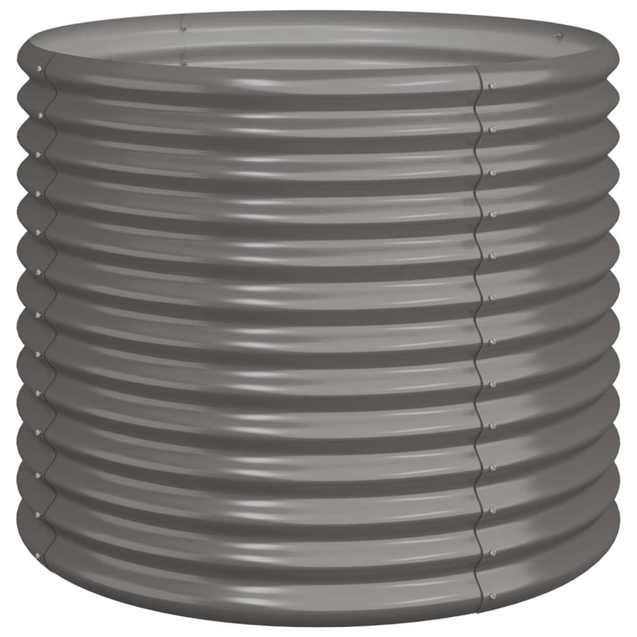 Voir la diapositive 2 : VIDAXL Jardiniere de jardin Acier enduit de poudre 80x80x68 cm Gris