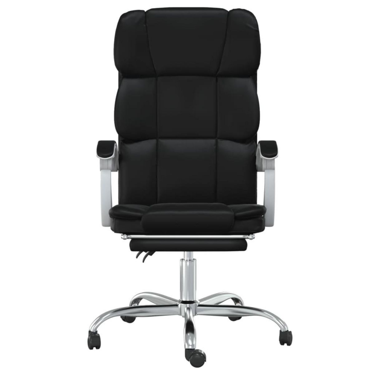 VIDAXL Fauteuil inclinable de bureau Noir Similicuir
