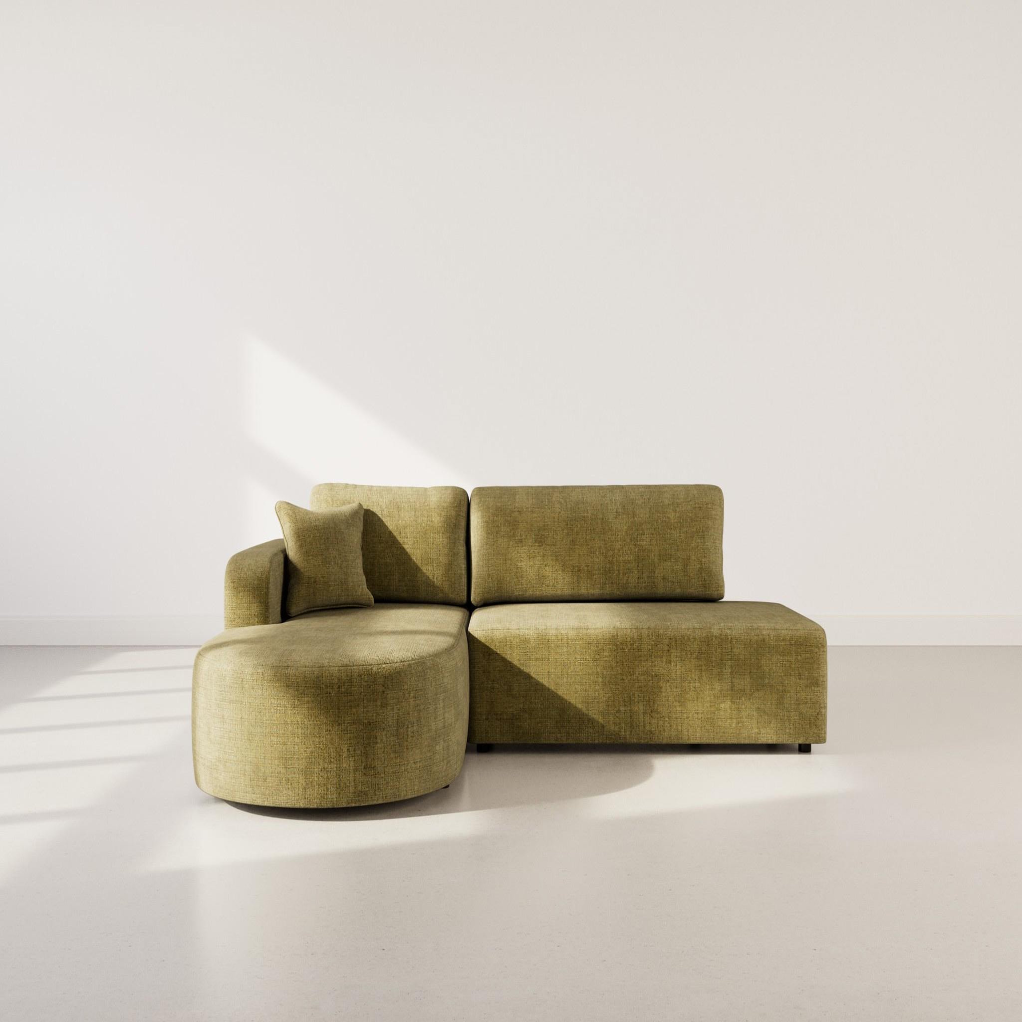 Voir la diapositive 5 : BEST MOBILIER Miro - canapé d'angle gauche 4 places convertible avec coffre en velours texturé