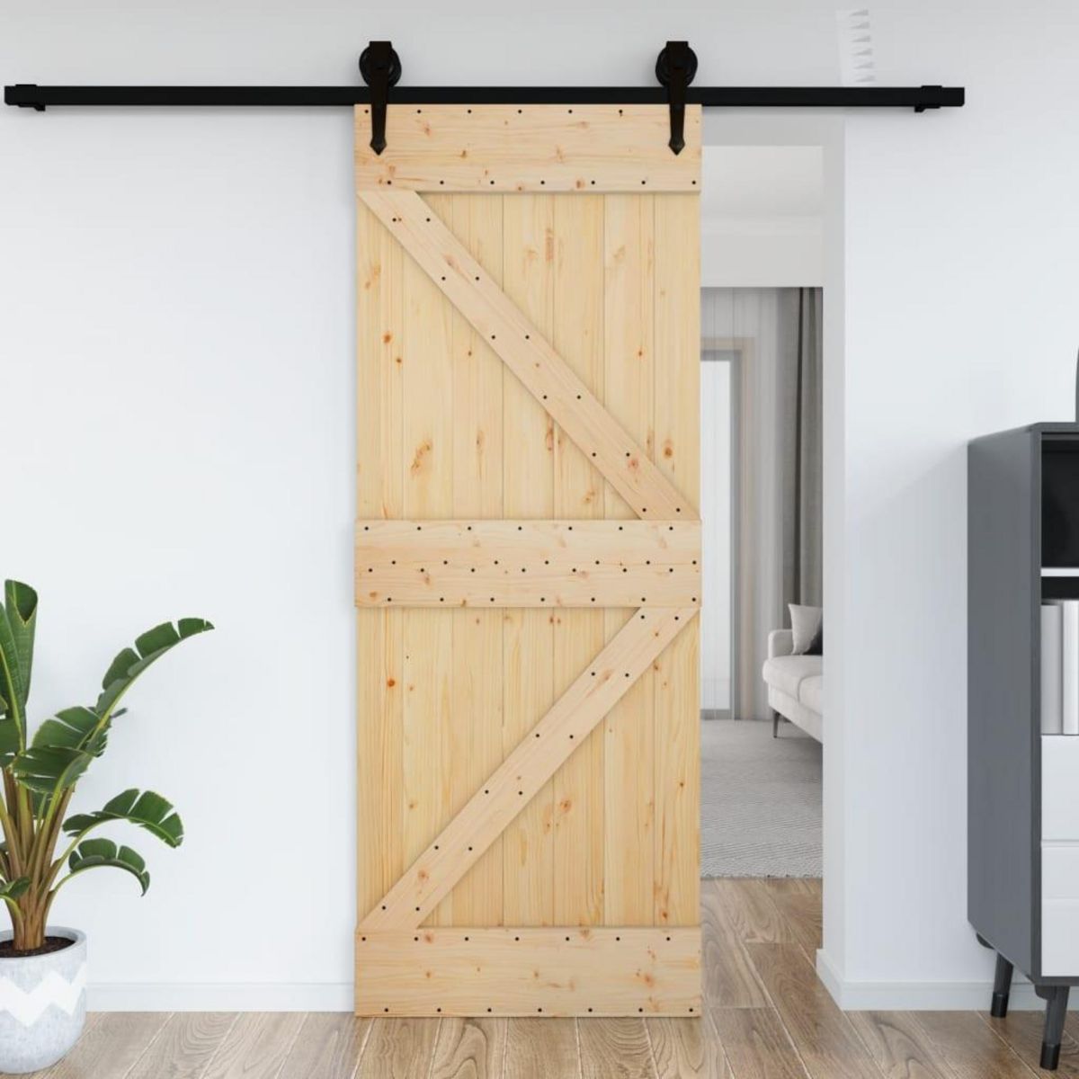 VIDAXL Porte NARVIK 85x210 cm bois massif de pin